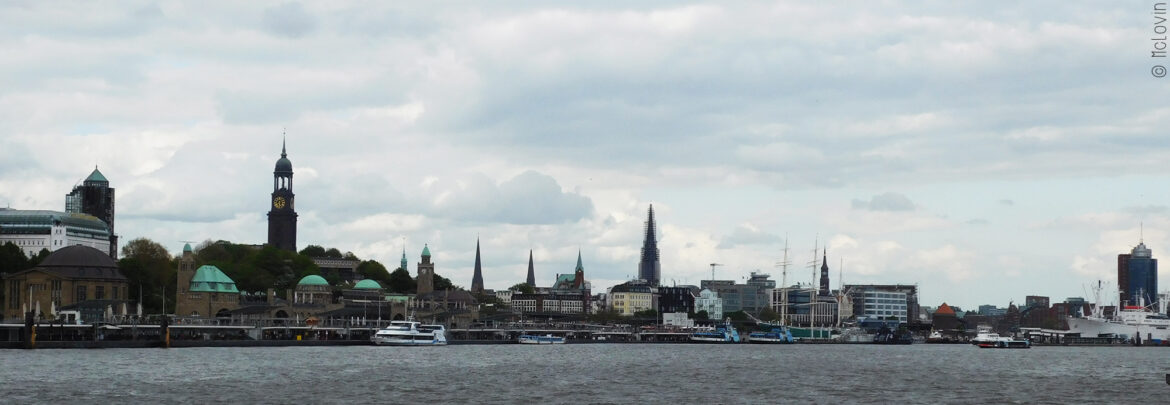 Vue du port d'Hambourg