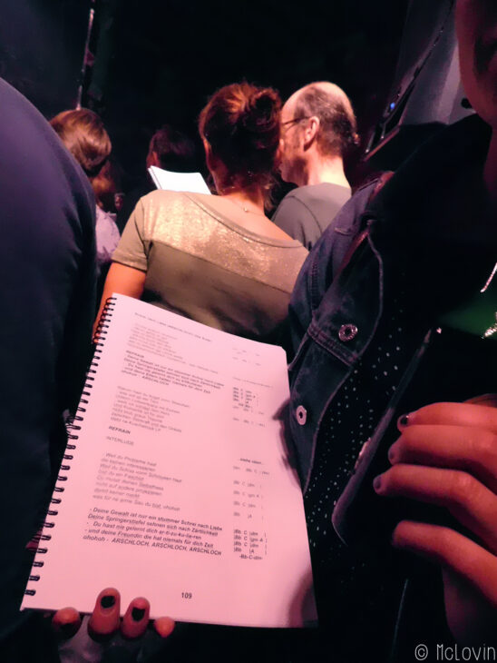 Massenkaraoke / Karaoké de masse à la Rote Flora à Hambourg