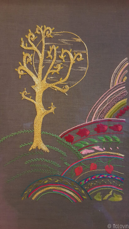 L'arbre d'or vu par Pascal Jaouen en passé empiétant et broderie glazik