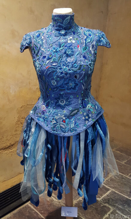 Robe paon brodée par Pascal Jaouen