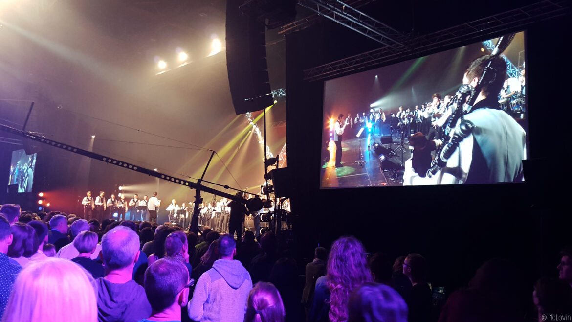 Le Bagad Melinerion de Vannes sur la scène de Yaouank 2015