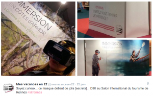 Tweet de Mes Vacances en 22 concernant l'Oculus Rift