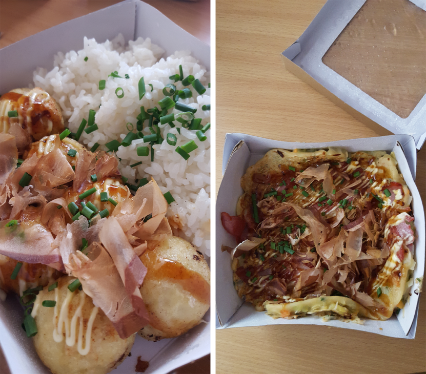 Takoyaki et okonomiyaki du restaurant japonais Oïshi Kata de Rennes