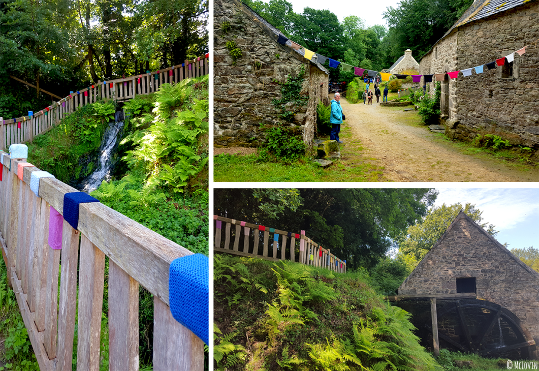 Yarnbombing aux Moulins de Kerouat pour le festival "Des Fibres aux Fils"
