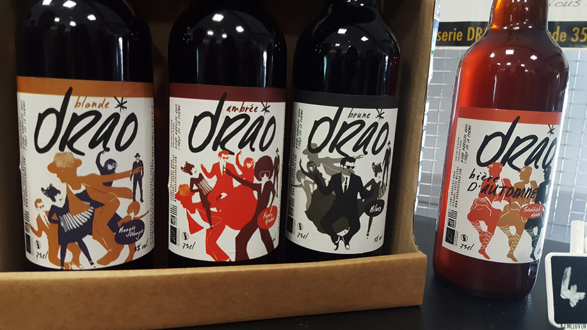 Les bières de la ferme-brasserie Drao de Mélesse (35) à La P'tite Chope, fête des bières locales à Hédé-Bazouges en octobre 2016