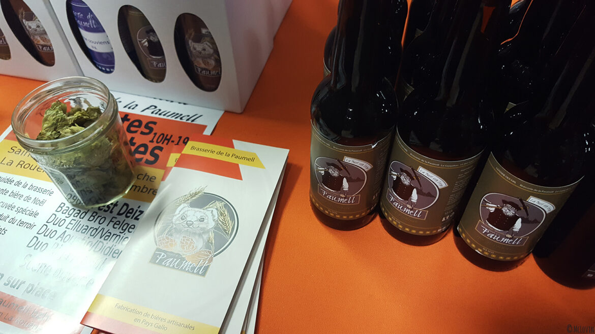 Les bières de la brasserie de la Paumell de Saint-Ouen-de-la-Rouërie (35) à La P'tite Chope, fête des bières locales à Hédé-Bazouges en octobre 2016