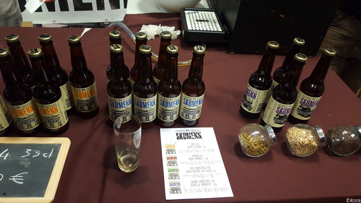 Les bières de la brasserie Skumenn d'Acigné (35) à La P'tite Chope, fête des bières locales à Hédé-Bazouges en octobre 2016