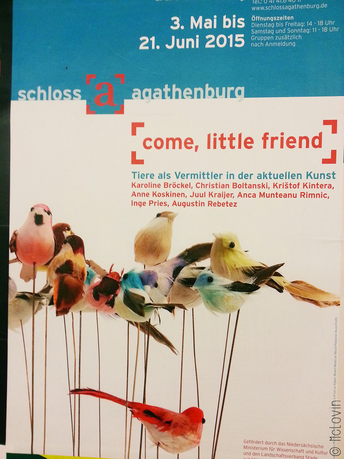 L'affiche de l'exposition "Come, little friend" au château d'Agathenburg