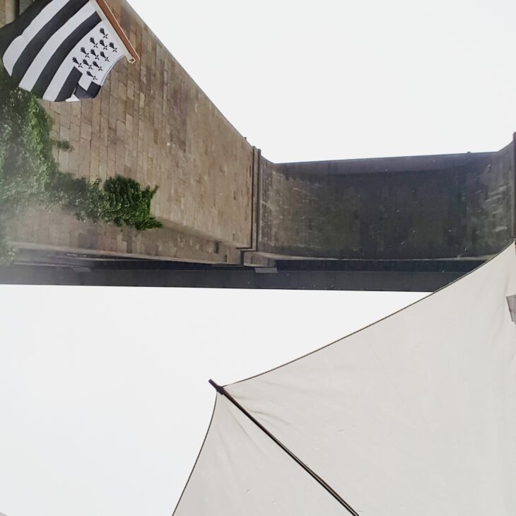 Photo Instagram du passage du Jaman V sous le viaduc de la Rance pour l'Instameet Dinan Léhon 2016